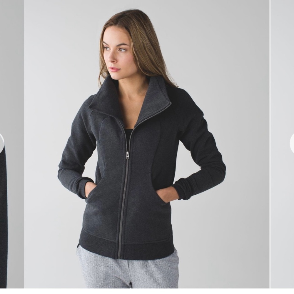 Lululemon Cozy Cuddle Up Jacket Full Zip Sweatshirt Gray- size 4